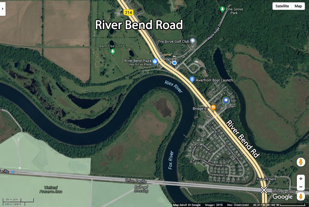 Map of River Bend Road area